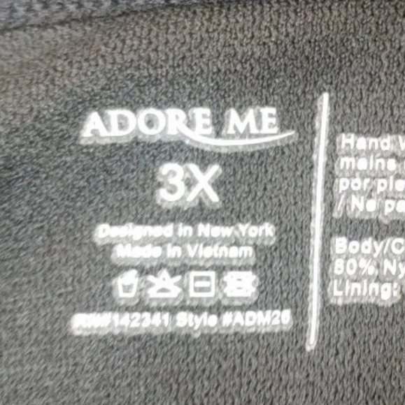 Adore Me Andressa Contour Plus Wireless Swimsuit Woman Plus 3X Black Shaping Nwt - Picture 9 of 13